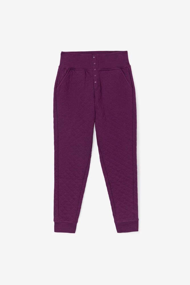 Fila Pants Womens Purple - Finley High Rise Quilted Jogger - Philippines 4320967-AS